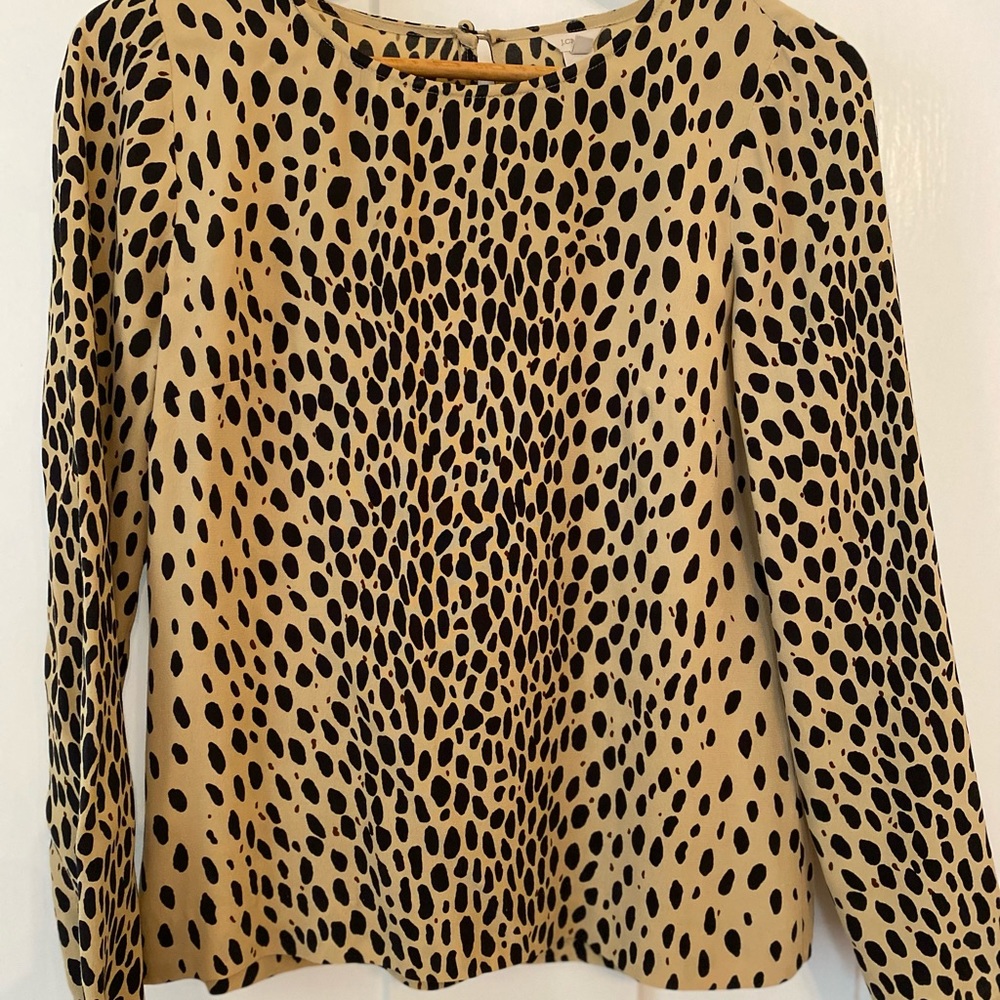 JCrew leopard blouse
